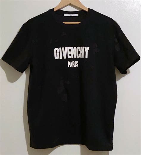 givenchy psg shirt|givenchy distressed t shirt.